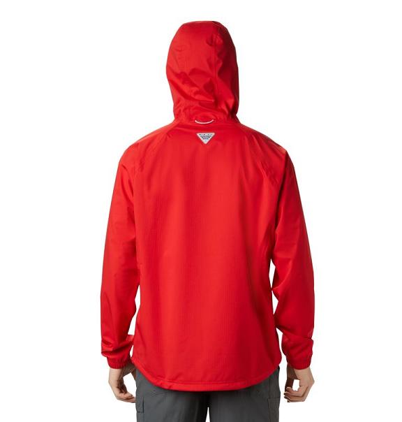 Columbia PFG Tamiami Rain Jacket Red For Men's NZ57980 New Zealand